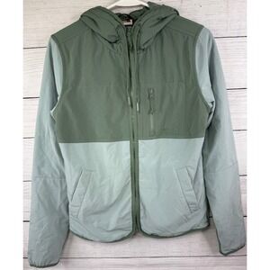 The North Face Womens Mountain Sweatshirt Full Zip Hoodie Green XS BLR873719